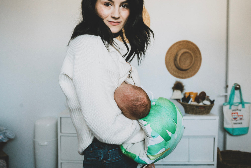 Tropical Watercolor Nursing Pillow