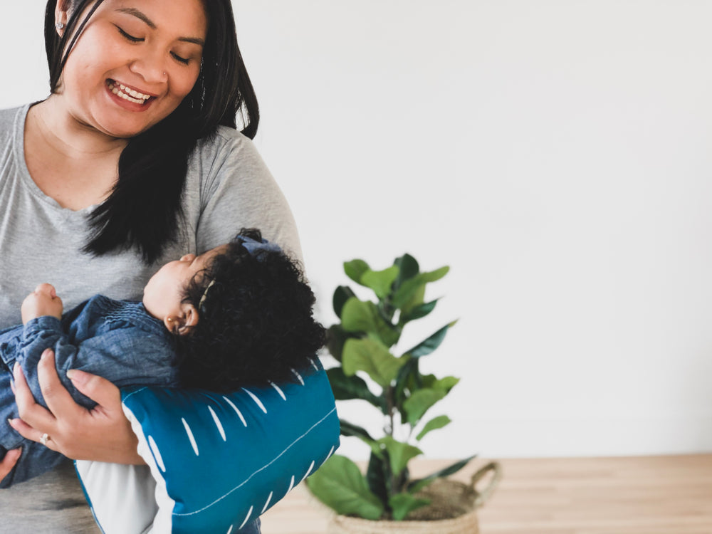 Teal Print Nursing Pillow